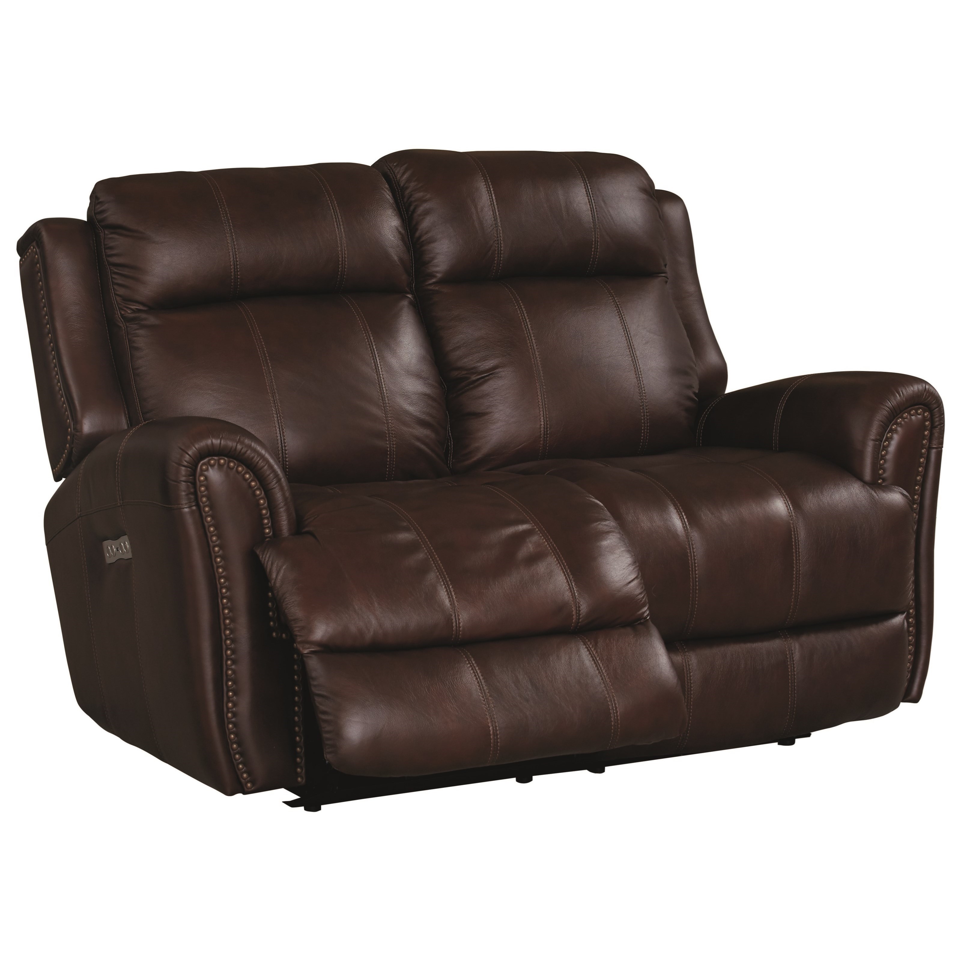 Bassett Club Level Marquee 3707P42C Leather Match Power Reclining